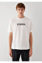 Istanbul Printed Ecru T-Shirt Loose Fit / Comfortable Loose Cut 0613593-70057 - 4
