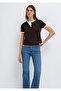 Wool Blend Double Layered Brown T-Shirt Slim Fit / Narrow Cut 1614114-90892 - 2
