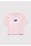 Swim Fun Printed Pink T-Shirt Loose Fit / Relaxed Comfortable Cut 7610440-90773 - 3