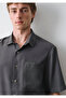 Short Sleeve Anthracite (Tencel) ™ ) Modal Blend Shirt Regular Fit / Normal Cut 0211517-80955 - 3