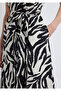 Lace-Up Printed Black Dress 1310871-91528 - 8