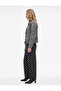 Comfortable Fit Cotton Polka Dot Patterned Barrel Pants with Belt - Barrel Jeans - 2