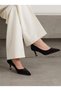 Vela Viven Women's Pointed Toe Heeled Shoes 0012227 Black Velvet - 2