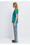 Cat Printed Green T-Shirt Semi Slim Fit 1613873-71914 - 4