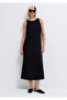 Black Linen Long Dress 1310844-900 - 2