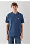 Logo Printed Navy Blue T-Shirt Loose Fit / Comfortable Cut 0613346-70718 - 3