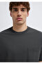 Pocket Detail Green Basic T-Shirt Loose Fit / Comfortable Cut 066248-71553 - 6
