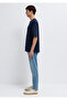 Mvjns Printed Navy Blue Interlock T-Shirt Boxy Fit 0613306-82318 - 4