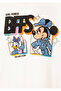 Mickey Mouse Printed Ecru T-Shirt Loose Fit / Comfortable Loose Cut 7610419-70057 - 4