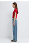 Red Basic Crop T-Shirt Crop / Short Cut 1600814-86417 - 4