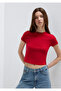Red Basic Crop T-Shirt Crop / Short Cut 1600814-86417 - 2
