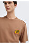 Printed Brown T-Shirt Loose Fit / Relaxed Comfortable Cut 0613623-87011 - 2