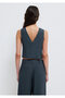 Back Detail Anthracite Vest Cropped / Short Cut 1211516-91480 - 6