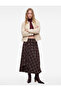 Regular Waist A-Line Slit Plaid Midi Skirt