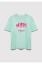 Logo Printed Green Girl's T-Shirt M7610386-71643 - 2