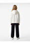 Stone Detailed Embellished Long Sleeve Hooded Sweatshirt