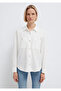 Button Detailed Ecru Shirt Loose Fit / Relaxed Comfortable Cut 1211383-70057 - 3