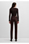New York Brown Gabardine Trousers 101441-91340 - 4