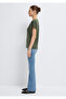 Liyosel Blended Green Basic T-Shirt Loose Fit / Relaxed Comfortable Cut 167245-71551 - 4