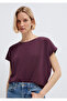 Liyosel Blended Purple Basic T-Shirt Loose Fit / Relaxed Comfortable Cut 167245-70421