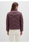 Water Repellent D Mock Neck Purple Inflatable Coat 110698-70260 - 4