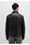 Men's Black M0110635-71379 Leather Jacket - 4