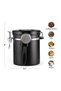 Airtight Vacuum Coffee Canister,1.8L Stainless Steel Food Storage Container with Date Tracker and Scoop,Black - 5