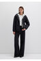 Hooded Quilted Black Jacket Loose Fit / Relaxed Fit 1110460-900 - 3