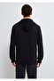 Black Basic Sweatshirt with Hood and Zipper 0S10423-900 - 5