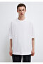 Crew Neck White Basic T-Shirt Oversize / Wide Cut 0613113-620 - 5