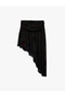 Drapeli Asymmetrical Velvet Floral Patterned Tulle Skirt - 6