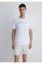 Black Printed White T-Shirt Regular Fit 0612647-620 - 3