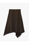 Asymmetrical A-Line Regular Waist Midi Plaid Skirt - 6