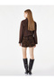 Cotton A-Line Gabardine Camouflage Patterned Mini Skirt - 3