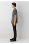 Gray Basic T-Shirt Loose Fit / Loose Comfortable Fit 066249 -86569 - 3