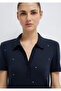 Mini Printed Navy Blue Polo T-Shirt Fitted / Fitted Cut 1612691 -82318 - 6
