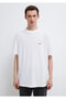 Printed Logo White Basic T-Shirt Loose Fit / Relaxed Fit 0612216-620 - 4