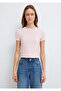 Pink Basic Crop T-Shirt Crop / Short Cut 1600814-89200 - 4