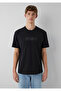 Logo Printed Black T-Shirt Loose Fit 0611807-900 - 3