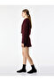 Wool Blend A-Line Tweed Mini Skirt - 2