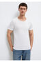 White T-Shirt with Collar Detail Fitted / Fitted Cut 064019 -620 - 2