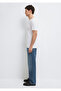 White T-Shirt with Collar Detail Fitted / Fitted Cut 064019 -620 - 4