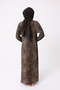 Namaz Sweat-Free Viscose Draped Leopard Patterned Seasonal Women's Dress Ferace - 2