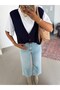 Four Button Thessaloniki Vest - Navy Blue - 5