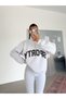 Sporty Half Zipper Sweatshirt - Gray - 5