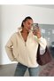 Zippered Pocket Sweatshirt - Stone - 5