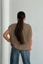 Soft Textured Knitwear Vest with Large Button Detail Aw25Yl0004 - 5