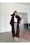 Oversize Long Cardigan - Brown - 4