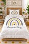 Rainbow Patterned Double-Sided 160X220 cm Sleeping Set, Single Quilted Quilt Without Sheets - 8