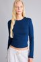 Fitted Crew Neck Basic Ribbed Long Sleeve T-Shirt E7797Ax26Au